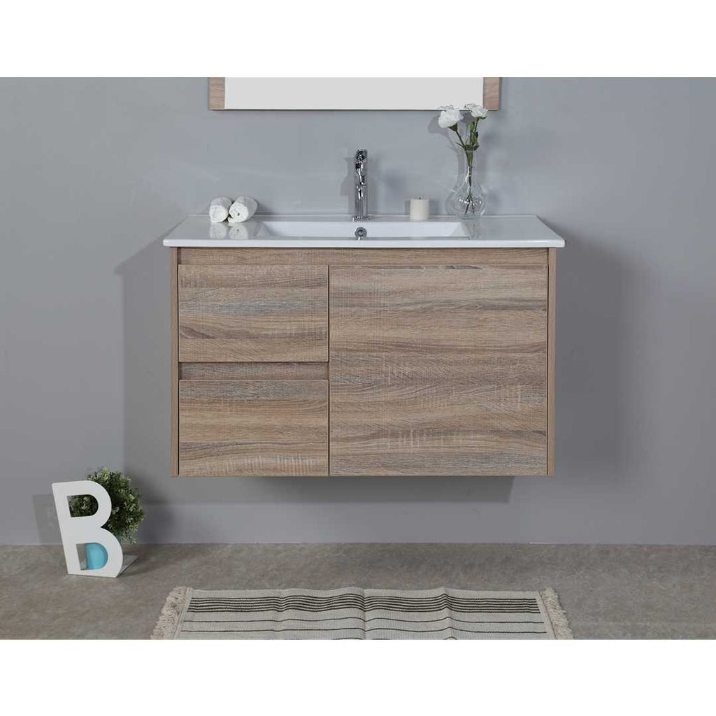 Aulic Grace Timber Look Wall Hung Vanity 600mm 485.00 at Hera Bathware