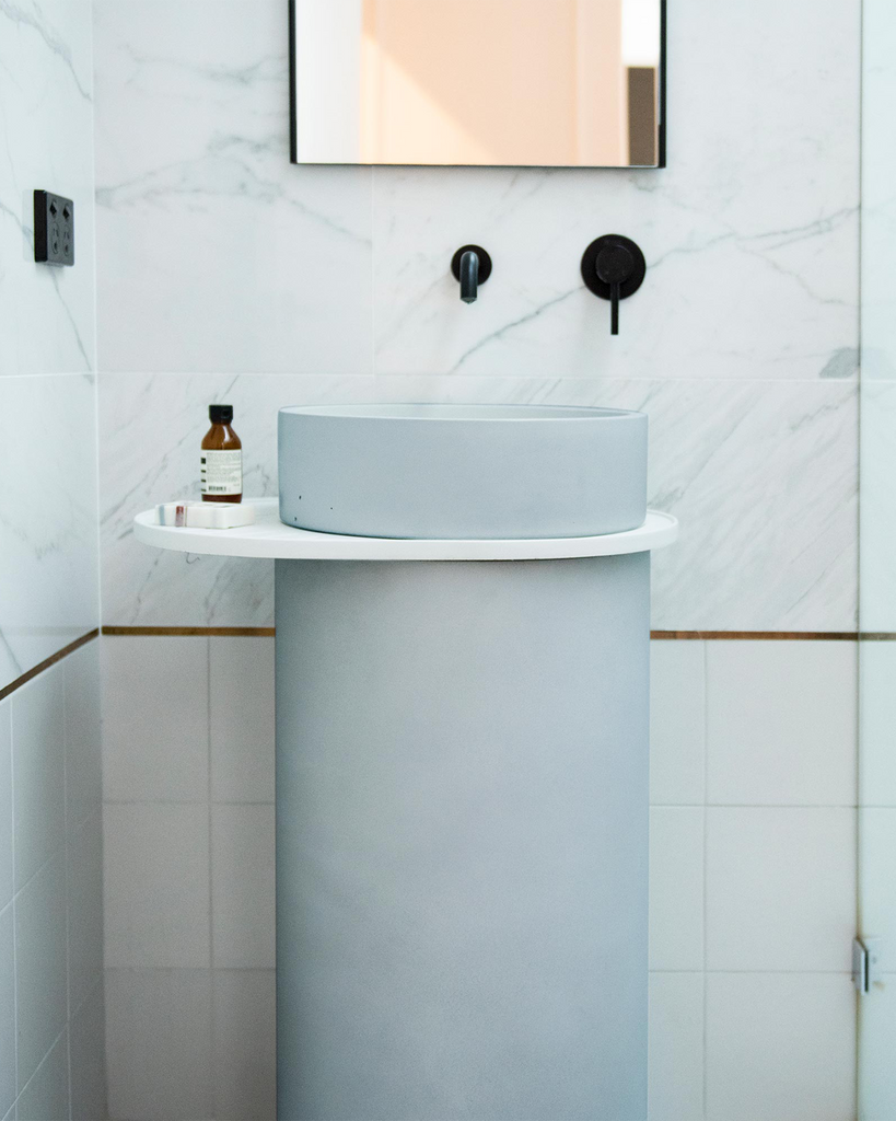 Noodco Australia Cylinder - Hoop Basin (Sky Grey) | Hera Bathware