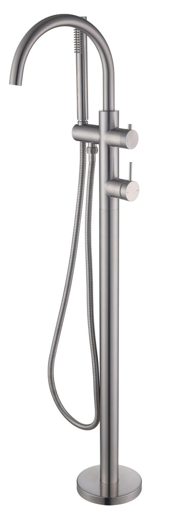 Mica Freestanding Bath Mixer with Hand Shower - Hera Bathware