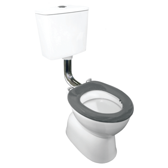 Johnson Suisse Plaza School-wise Vc Link Toilet Suite S Trap With Grey Seat And Chrome Button 930.60 at Hera Bathware