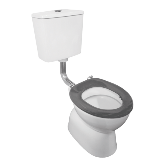 Johnson Suisse Plaza School-wise Ambulant Deluxe Vc Link Toilet Suite S Trap With Grey Seat & Ch Button 1040.60 at Hera Bathware