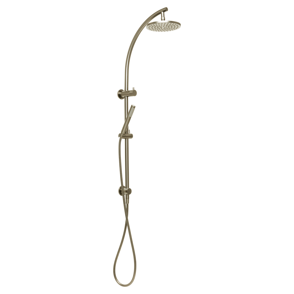 Johnson Suisse Venezia Twin Shower Brushed Brass | Hera Bathware