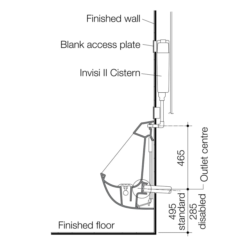 Caroma Integra Invisi Series II® Urinal Suite  at Hera Bathware