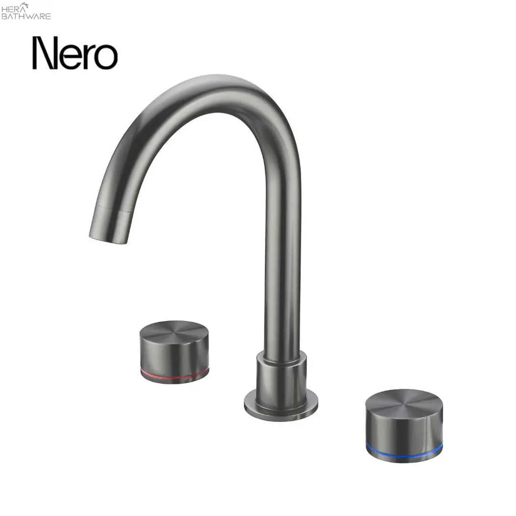 Nero KARA Basin Set - Gun Metal  at Hera Bathware