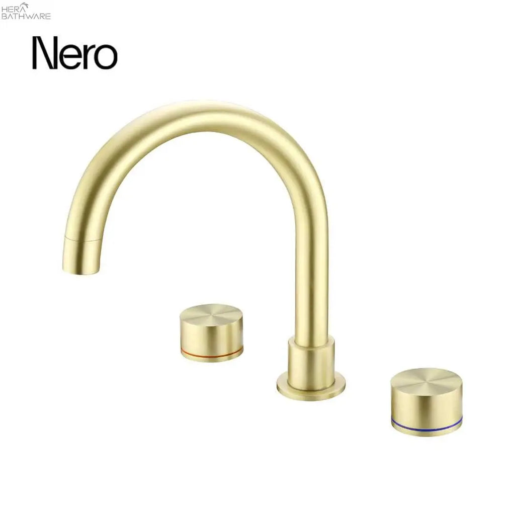 Nero KARA Bath Set - Brushed Gold  at Hera Bathware