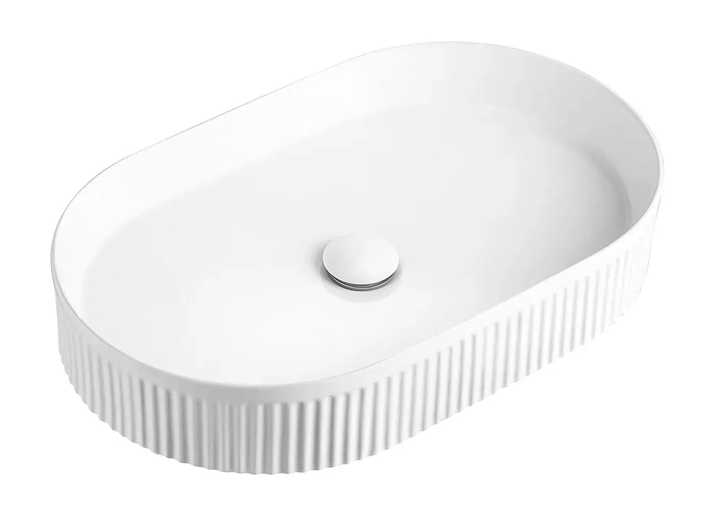 Otti Kensington Oval Fluted Above Counter Basin | Hera Bathware