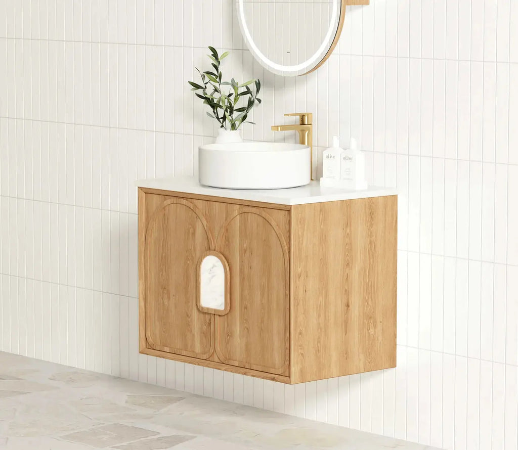 Otti LAGUNA 750mm Natural American Oak Vanity | Hera Bathware