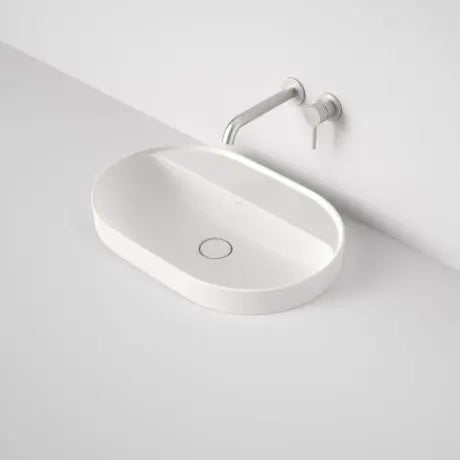Caroma LIANO II 600MM PILL INSET BASIN WITH TAP LANDING (0 TAP HOLE) 529.00 at Hera Bathware