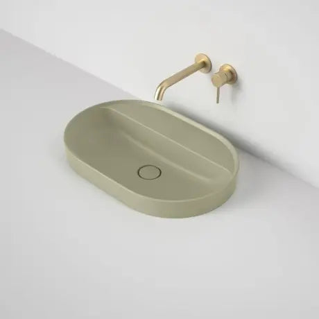 Caroma LIANO II 600MM PILL INSET BASIN WITH TAP LANDING (0 TAP HOLE) 588.29 at Hera Bathware