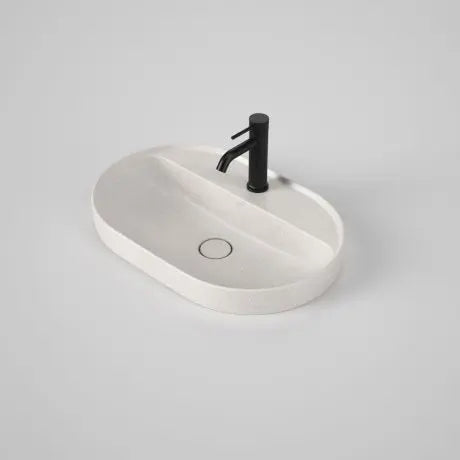 Caroma LIANO II 600MM PILL INSET BASIN WITH TAP LANDING (1 TAP HOLE) 588.29 at Hera Bathware