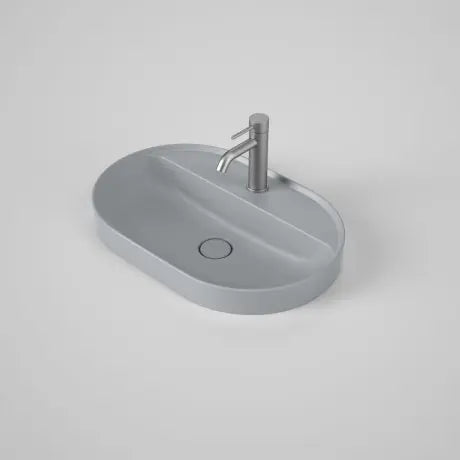 Caroma LIANO II 600MM PILL INSET BASIN WITH TAP LANDING (1 TAP HOLE) 611.24 at Hera Bathware