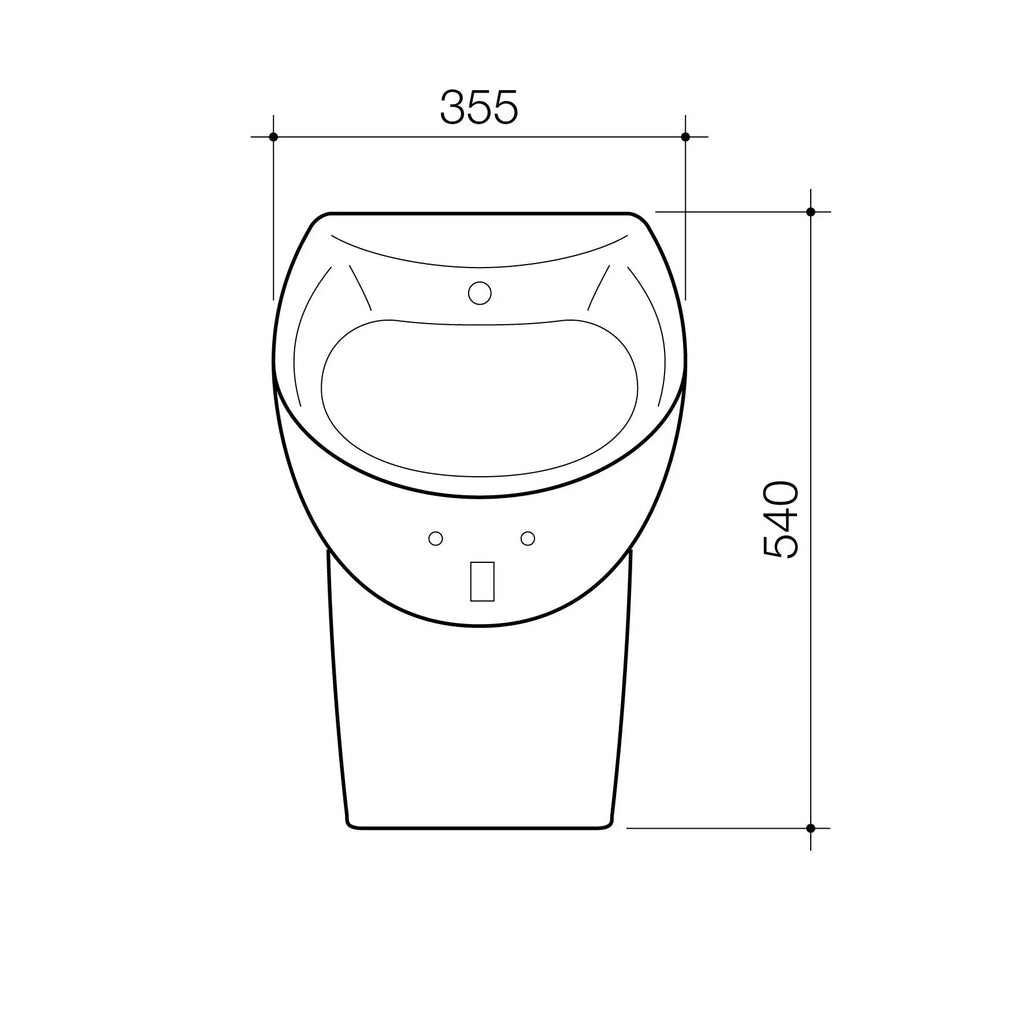 Caroma Leda Electronic Urinal Series II  at Hera Bathware