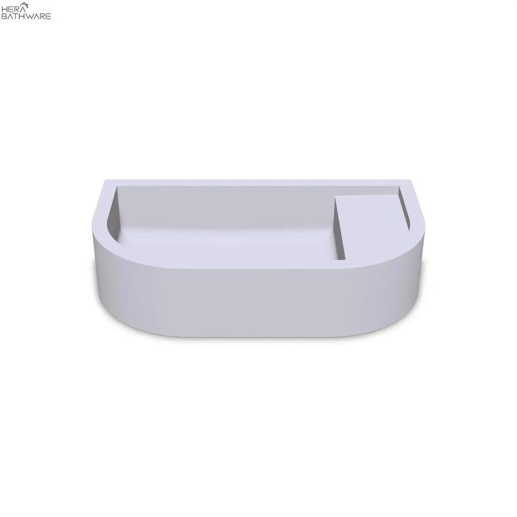 nood co. Loop 02 Basin - Overflow - Surface Mount (Lilac,No Tap Hole,White) | Hera Bathware