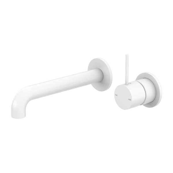 Nero MECCA Matte White Wall-Up Basin Mixer Spout seperate, 160/185/230mm 400.95 at Hera Bathware