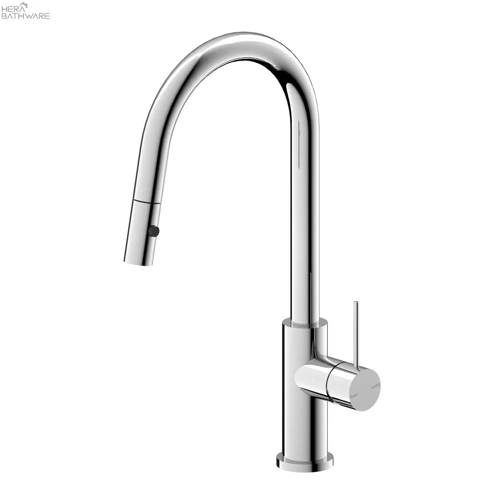 Nero MECCA Pull-Out Sink Mixer with Vegie spray function - Chrome  at Hera Bathware