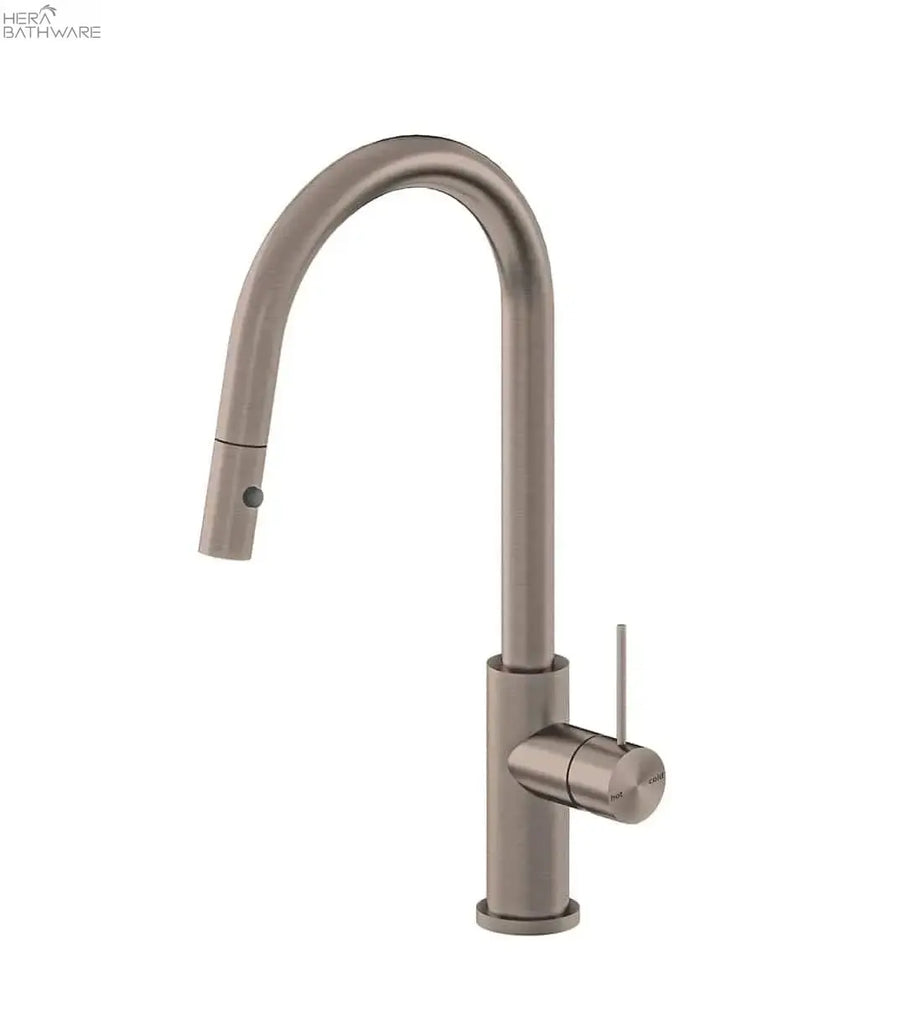 Nero MECCA Pull-Out Sink Mixer with Vegie spray function - Brushed Bronze  at Hera Bathware