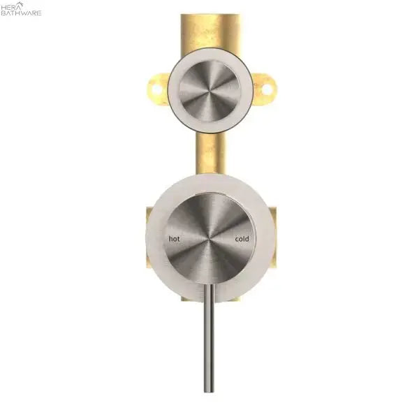 Nero MECCA Shower Mixer with Diverter Separate - Brushed Nickel 285.12 at Hera Bathware