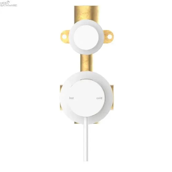 Nero MECCA Shower Mixer with Diverter Separate - Matte White 267.30 at Hera Bathware