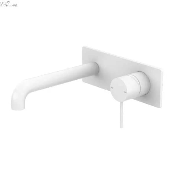 Nero MECCA Matte White Wall Basin Mixer Spout, 160/185/230mm 400.95 at Hera Bathware