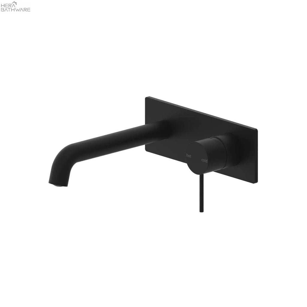 Nero MECCA Matte Black Wall Basin Mixer Spout, 160/185/230mm  at Hera Bathware