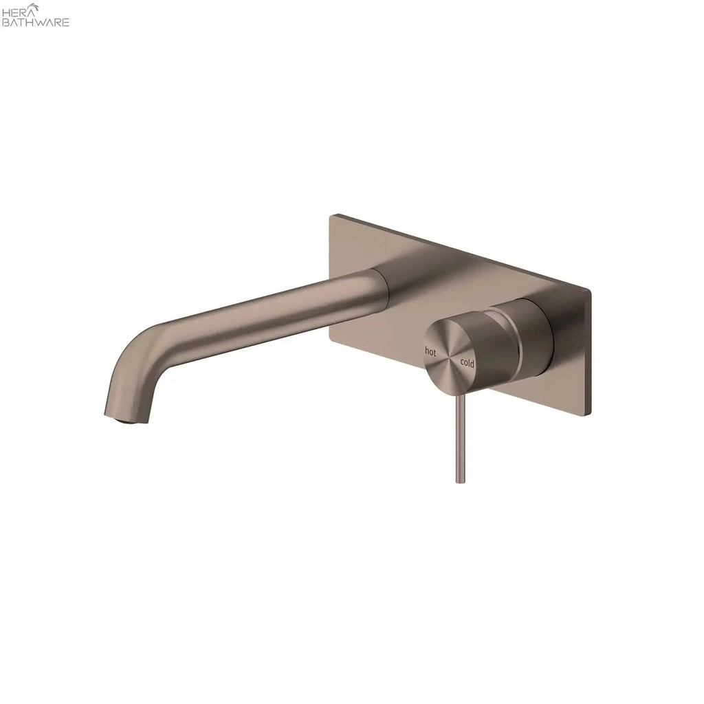 Nero MECCA Brushed Bronze Wall Basin Mixer Spout, 160/185/230mm 534.60 at Hera Bathware