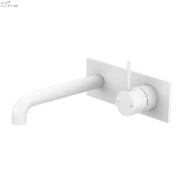 Nero MECCA Brushed Bronze Wall Basin Mixer Spout handle up 160mm | Hera Bathware