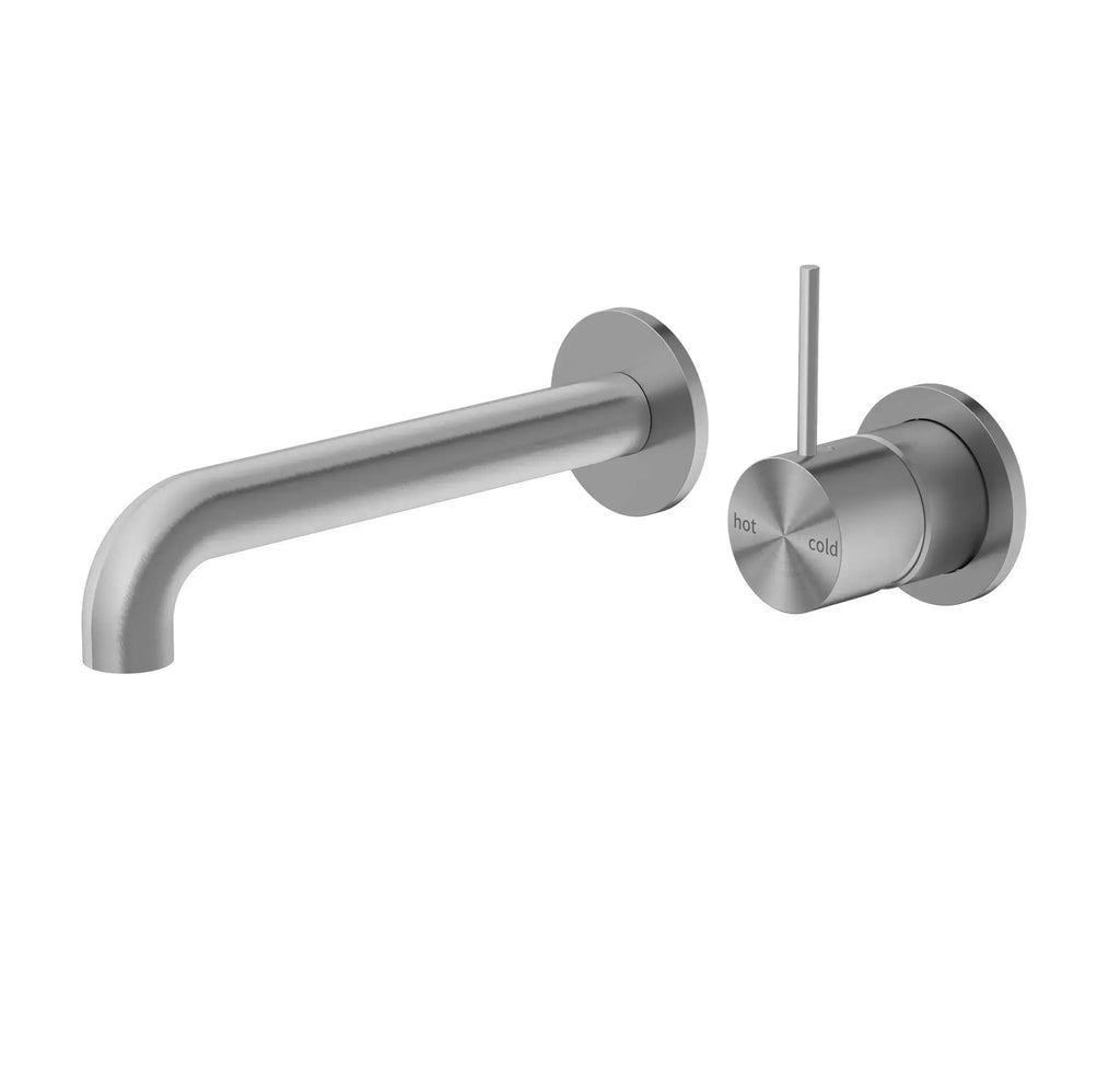 Nero MECCA Matte White Wall-Up Basin Mixer Spout seperate, 160/185/230mm | Hera Bathware