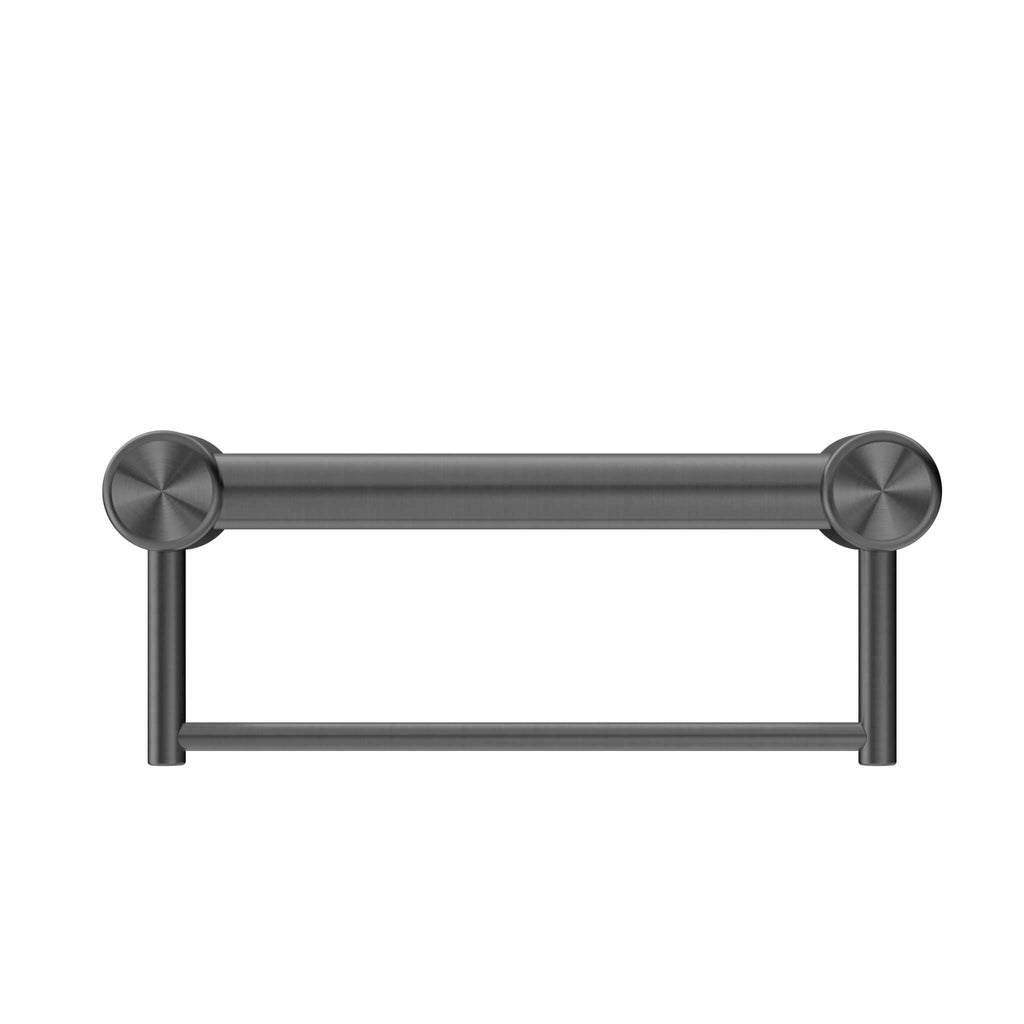 Nero Mecca Care 32mm Grab Rail with Towel Holder 300mm 0.00 at Hera Bathware