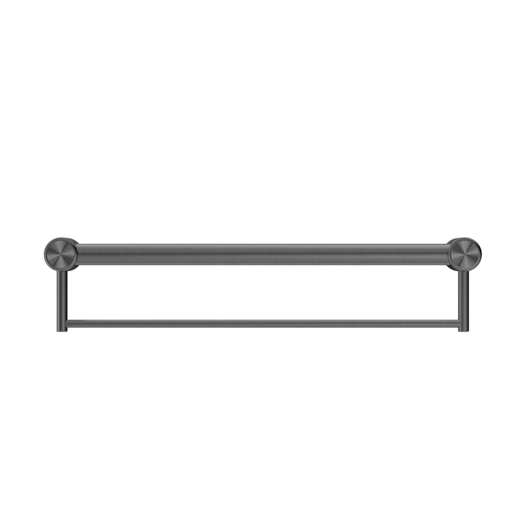 Nero Mecca Care 32mm Grab Rail with Towel Holder 600mm 0.00 at Hera Bathware