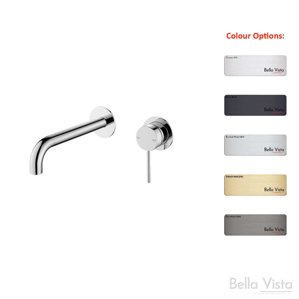 Bella Vista Mica Combo mixer and Spout - Chrome, Black, Brushed Nickel, Gunmetal, French Gold  at Hera Bathware