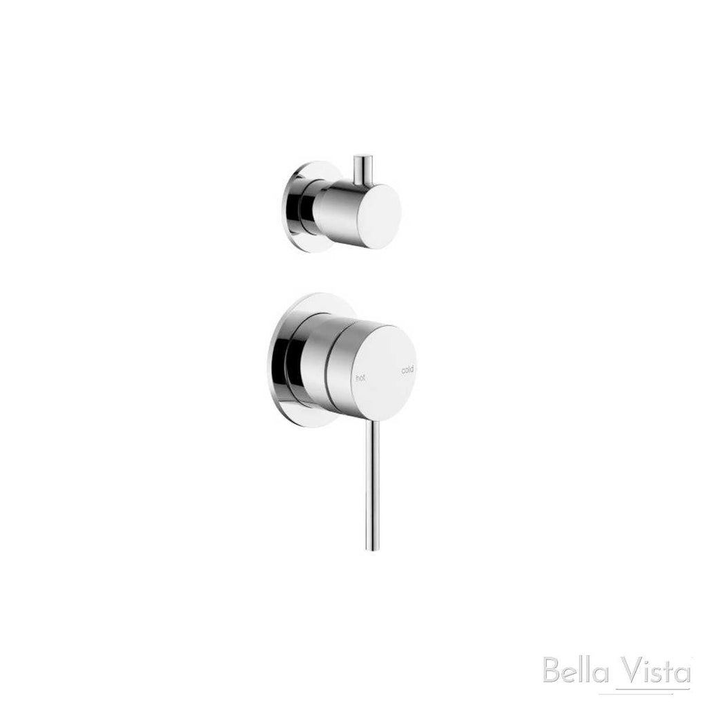 Bella Vista Mica Shower mixer with Diverter - Chrome, Black, Brushed Nickel, Gunmetal, French Gold  at Hera Bathware