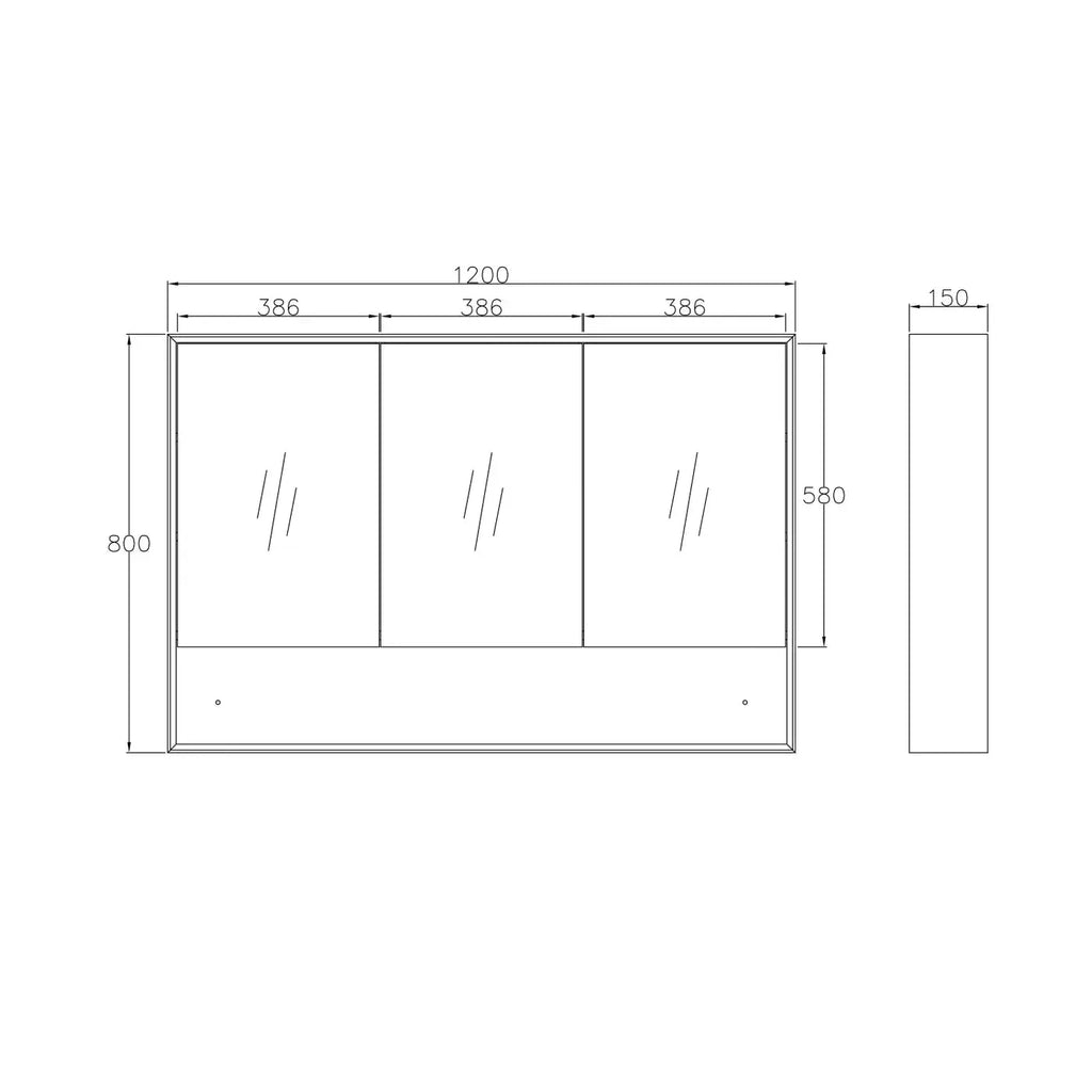 Hera Bathware Milan Shaving Cabinet 450.00 at Hera Bathware