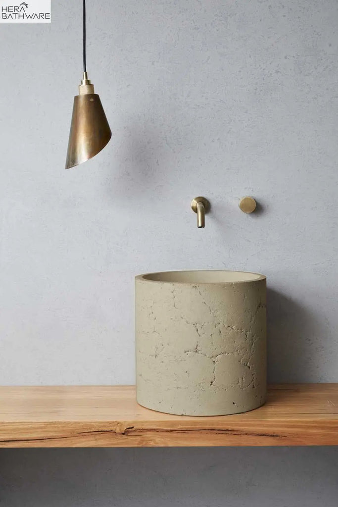 nood co. Millie Raw Basin (formerly Malta) (Sand) | Hera Bathware