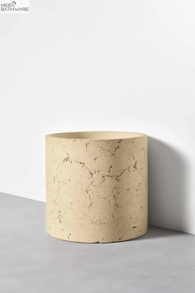 nood co. Millie Raw Basin (formerly Malta) (Custard) | Hera Bathware