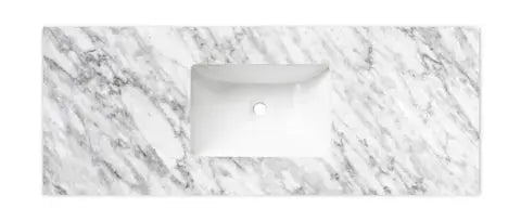 Otti NATURAL CARRARA WHITE MARBLE 600X465X18MM WITH UNDER MOUNT BASIN | Hera Bathware