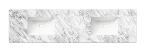 Otti NATURAL CARRARA WHITE MARBLE 600X465X18MM WITH UNDER MOUNT BASIN | Hera Bathware