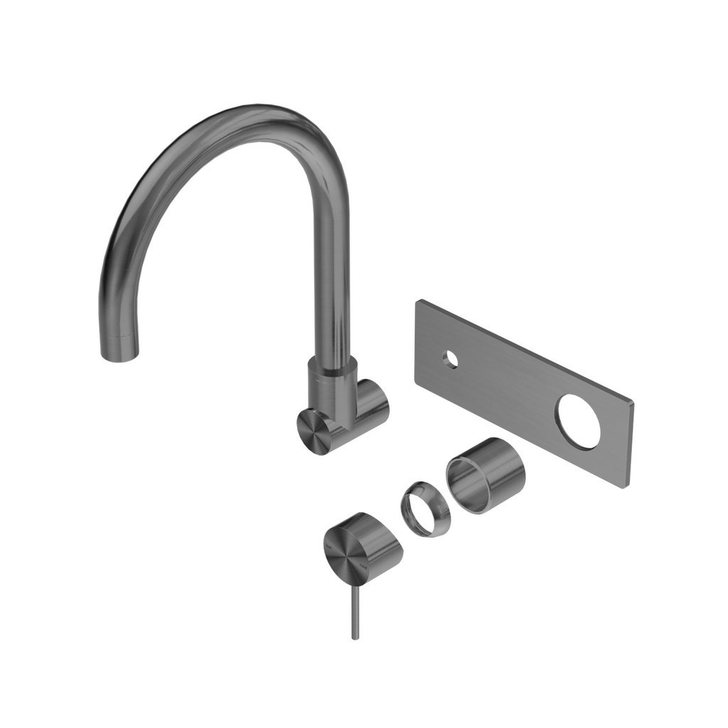 MECCA Wall Basin/Bath Mixer Swivel Spout Handle Down / Trim Kit Only - Hera Bathware