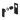 CELIA Shower Mixer with Rectangular Back Plate Trim Kit Only | Nero