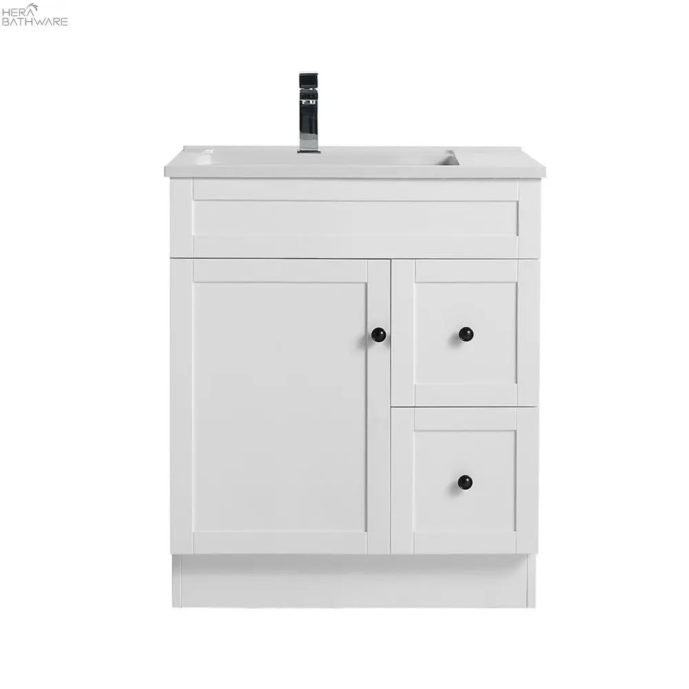BNK Noble Free Standing 750mm Satin White Bathroom Cabinet 451.00 at Hera Bathware