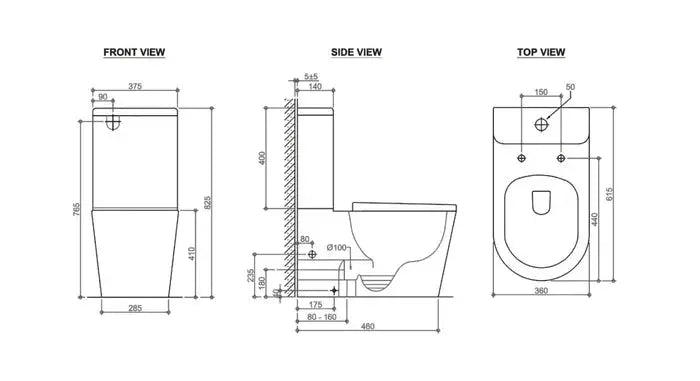 Inspire Bathware OASIS RIMLESS TOILET SUITE | Hera Bathware