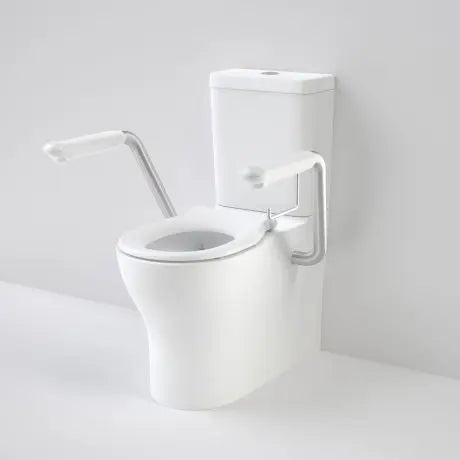Caroma OPAL Cleanflush Easy height wall faced close coupled suite with armrests 3095.00 at Hera Bathware