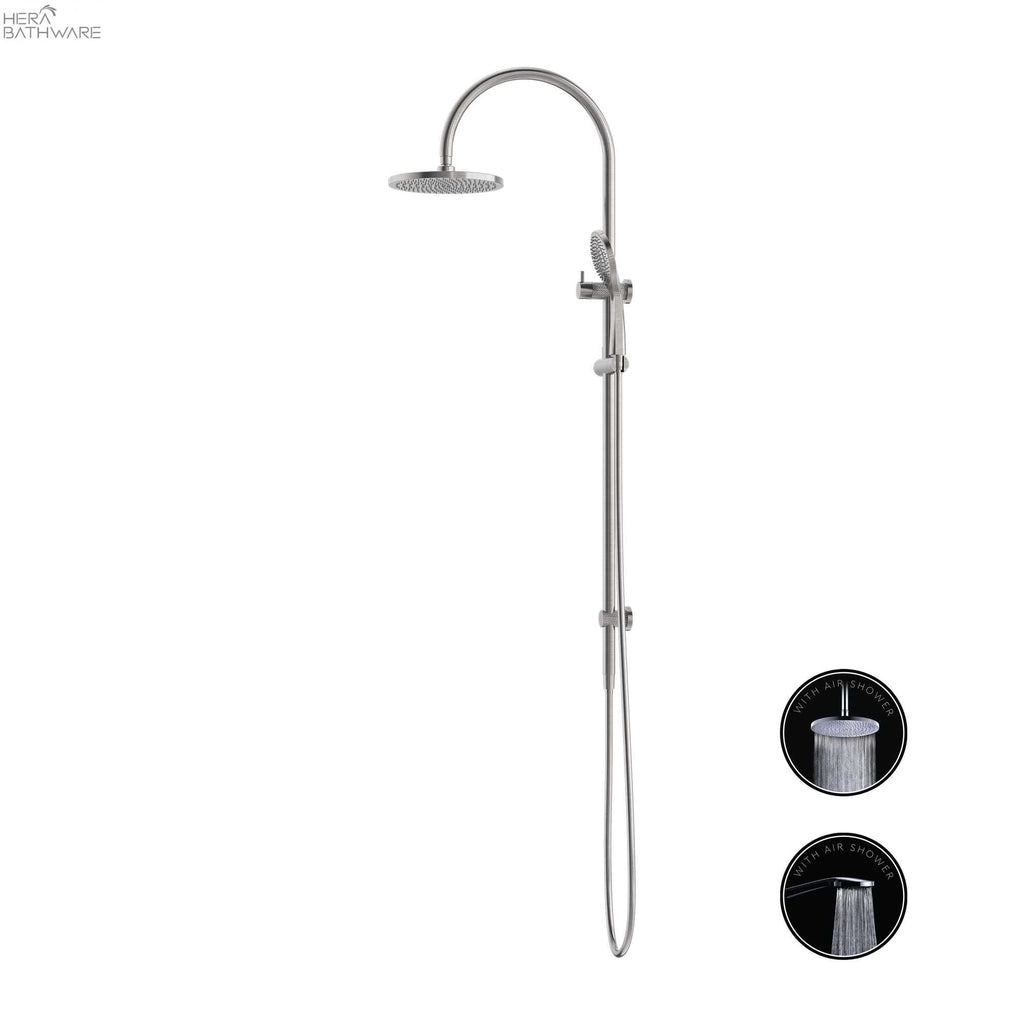 Nero Opal Twin Shower with Air Shower - Brushed Nickel 1113.75 at Hera Bathware