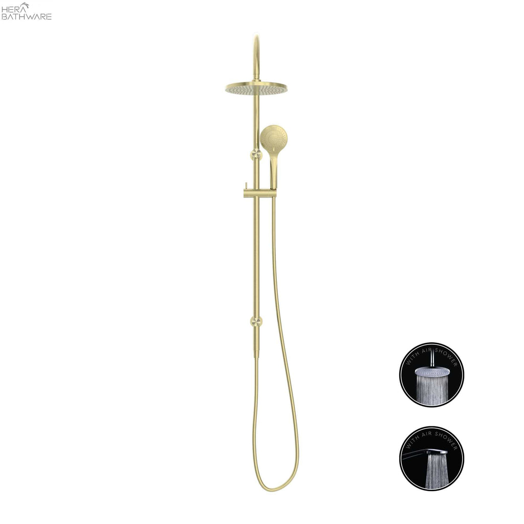 Nero Opal Twin Shower with Air Shower - Brushed Gold 1336.50 at Hera Bathware