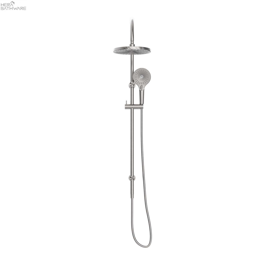 Nero Opal Twin Shower with Opal Shower - Brushed Nickel 980.10 at Hera Bathware