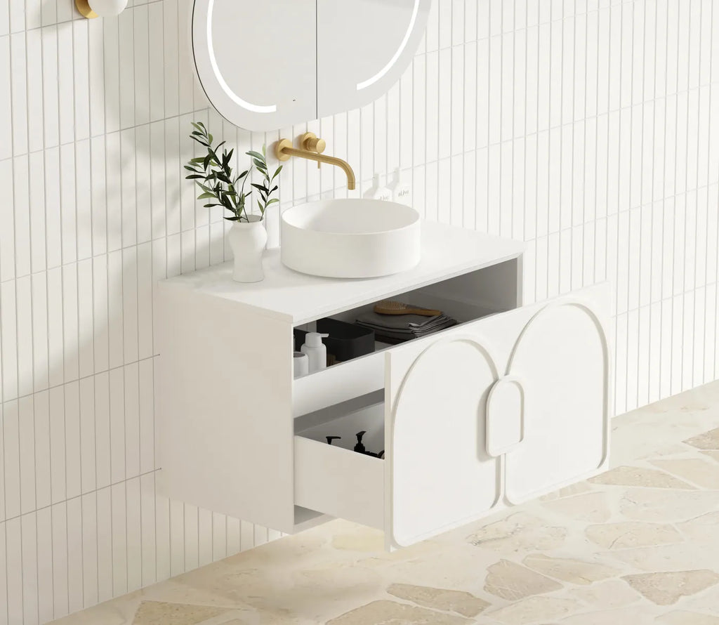 Otti LAGUNA 900mm Stain White Vanity | Hera Bathware