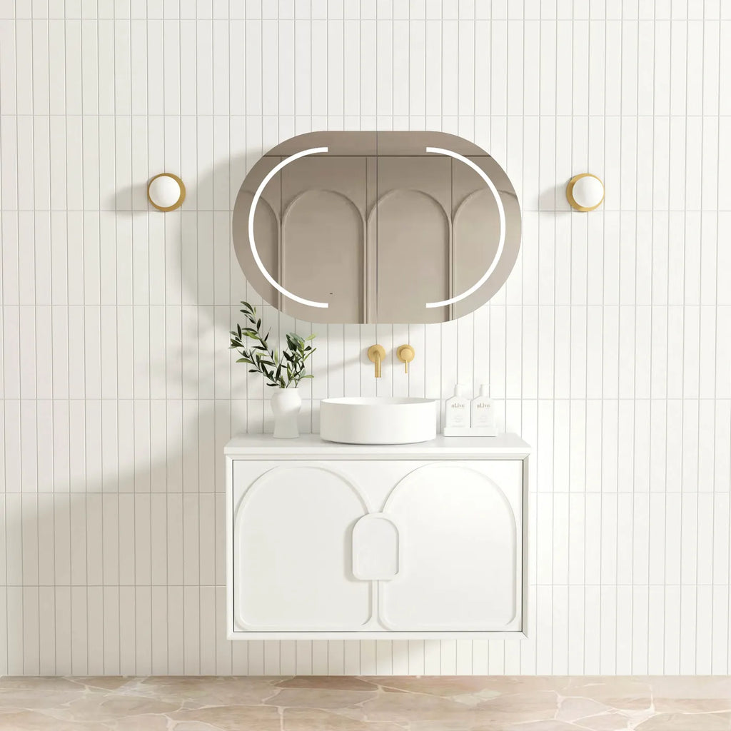 Otti LAGUNA 900mm Stain White Vanity | Hera Bathware