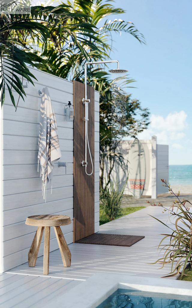 Meir Outdoor Combination Shower Rail - SS316 | Hera Bathware