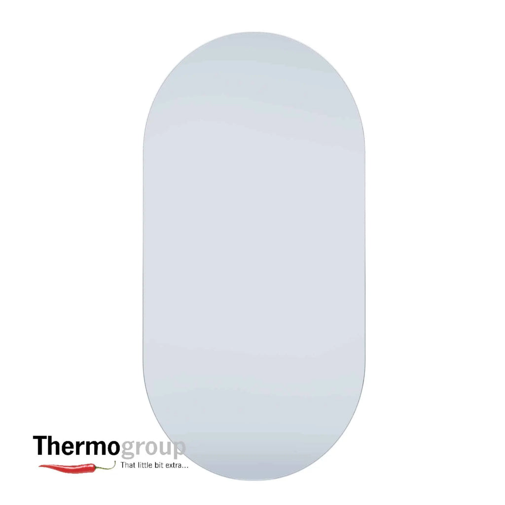 Thermogroup Oval Shape Polished Edge Mirror 500(W)x1000(H)mm 397.10 at Hera Bathware