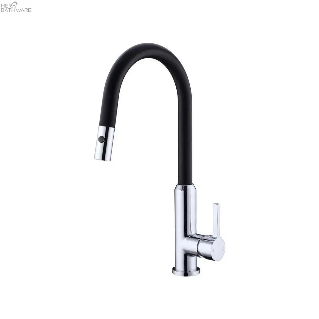 Nero PEARL Pull-Out Sink Mixer with Vegie spray function - Matte Black  at Hera Bathware