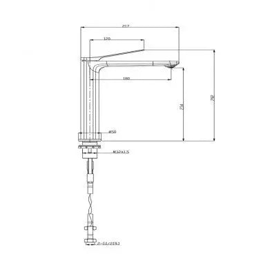 Aquaperla RUSHY Black Tall Basin Mixer 299.00 at Hera Bathware